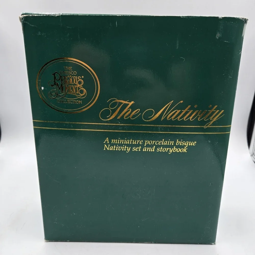 1982 Precious Moments Come Let Us Adore Him NATIVITY Miniatures 11 Pc Read!